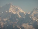 Blick auf Mont Everest vom Flugzeug
